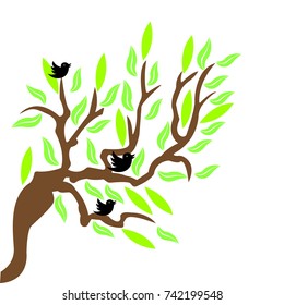 bird on Tree Vector illustration