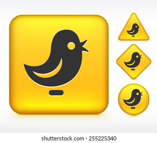 Bird on Yellow Buttons