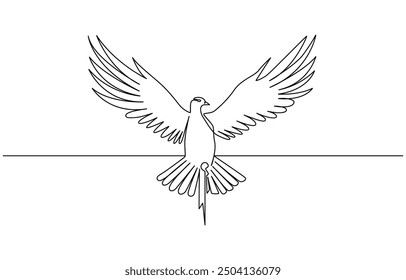 Bird in one continuous line drawing