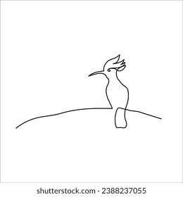 Bird one line art stock vector