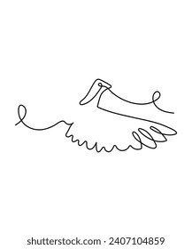 bird one line art, vector best line icon.