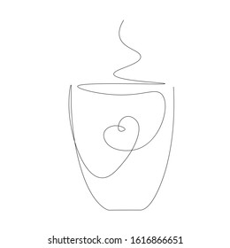 Bird one line drawing on white background vector illustration