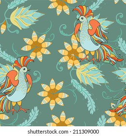 Bird with orange feathers