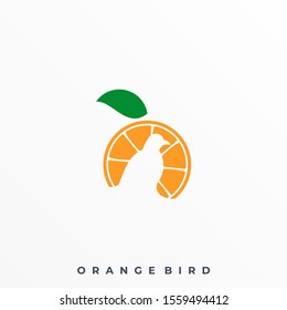 Bird Orange Illustration Vector Template, Suitable for Creative Industry, Multimedia, entertainment, Educations, Shop, and any related business