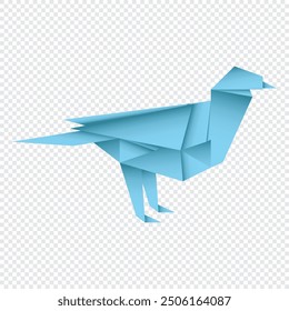 Bird origami. Abstract bird origami logo design. Animal origami. Paper origami. Vector illustration