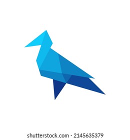 Bird Origami logo design vector. Icon Symbol. Template Illustration