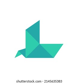 Bird Origami logo design vector. Icon Symbol. Template Illustration