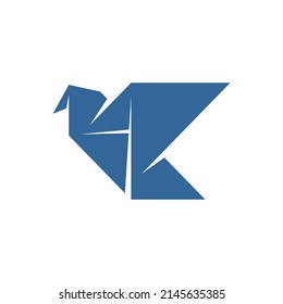 Bird Origami logo design vector. Icon Symbol. Template Illustration
