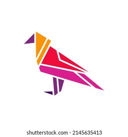 Bird Origami logo design vector. Icon Symbol. Template Illustration