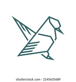 Bird Origami logo design vector. Icon Symbol. Template Illustration