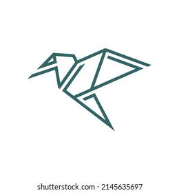 Bird Origami logo design vector. Icon Symbol. Template Illustration