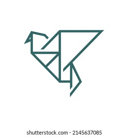 Bird Origami logo design vector. Icon Symbol. Template Illustration