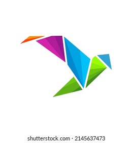 Bird Origami logo design vector. Icon Symbol. Template Illustration
