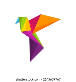 Bird Origami logo design vector. Icon Symbol. Template Illustration