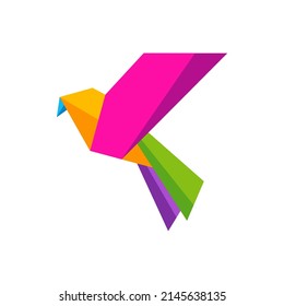 Bird Origami logo design vector. Icon Symbol. Template Illustration