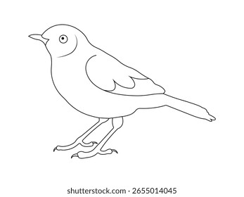 Bird Outline icon vector. Bird Outline isolated white background. Vector Illustration