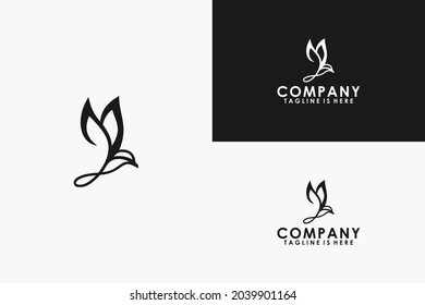 Plantilla de diseño de logotipo de esquema de pájaro