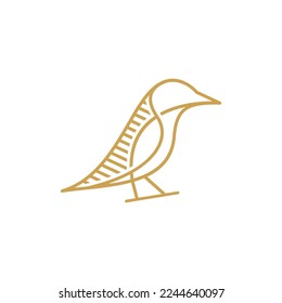 bird outline logo design vector sign