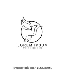 bird outline logo template