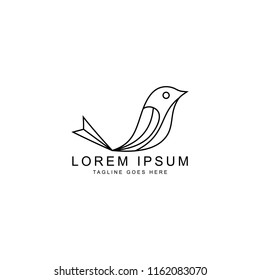 bird outline logo template