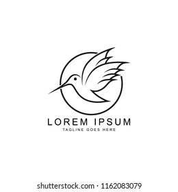 bird outline logo template