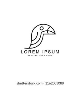 bird outline logo template