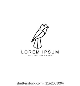 bird outline logo template