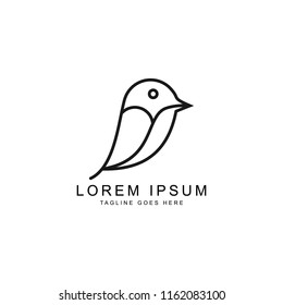 bird outline logo template