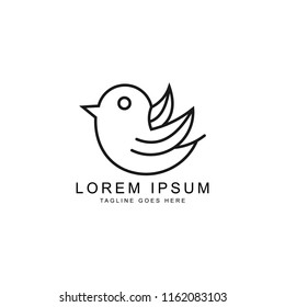 bird outline logo template
