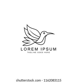 bird outline logo template
