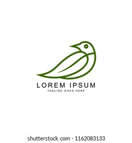 bird outline logo template