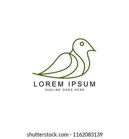 bird outline logo template
