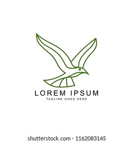 bird outline logo template