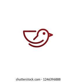 Bird Outline Minimalist Creative Abstract Business Modern Logo