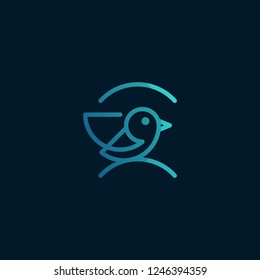 Bird Outline Modern Creative Abstract Business Vector Logo