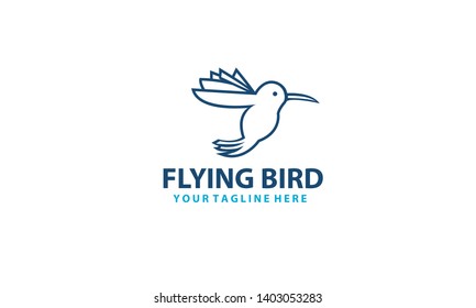 Bird outline stroke design template