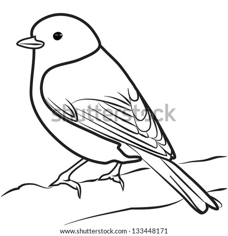 BIRD Outline Vector Stock Vector (Royalty Free) 133448171 - Shutterstock
