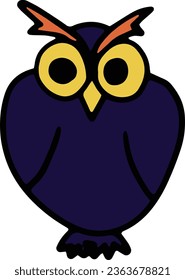 bird, owl, animal, cute, drawing, cartoon, zoo, fly, night, old, dark, adorable, nature, wild, funny, wing, wildlife, fun, icon, logo, eye, screecher, hunting, prey, talons, graphic, character