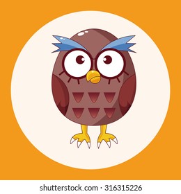bird owl cartoon theme elements vector,eps