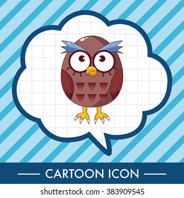 bird owl cartoon theme elements vector,eps