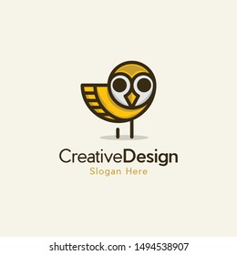 Bird Owl Cute Illustration Creative Vector Logo