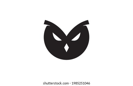 Bird Owl Face Black Angry Logo Symbol Vector Icon Design Illustration Graphic