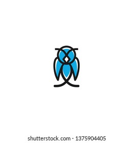 bird owl logo vector