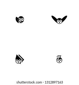 Bird Owl Silhouette Collection Set Idea Abstract Illustration Vector Logo
