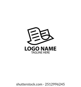 bird paper logo design vector