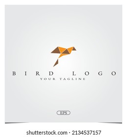 Vogel-Papier-Logo Premium elegante Vorlage abstrakte Vektorgrafik eps10