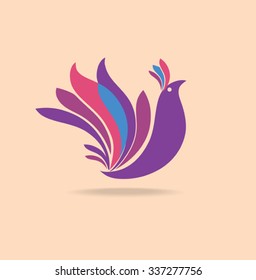 Bird of paradise - design template. 