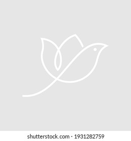 bird of paradise. bird with flower design