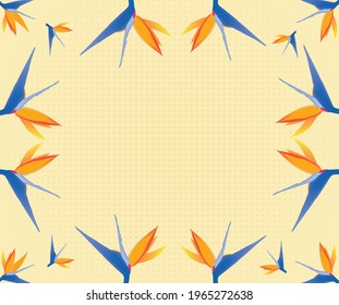 bird of paradise flower design for card or paper
