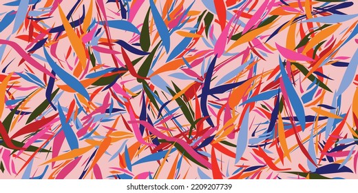 Bird of paradise flowers fashion colored seamless pattern. Realistic style vector. Background for prints, fabric, wallpapers, poster, wrapping paper. 